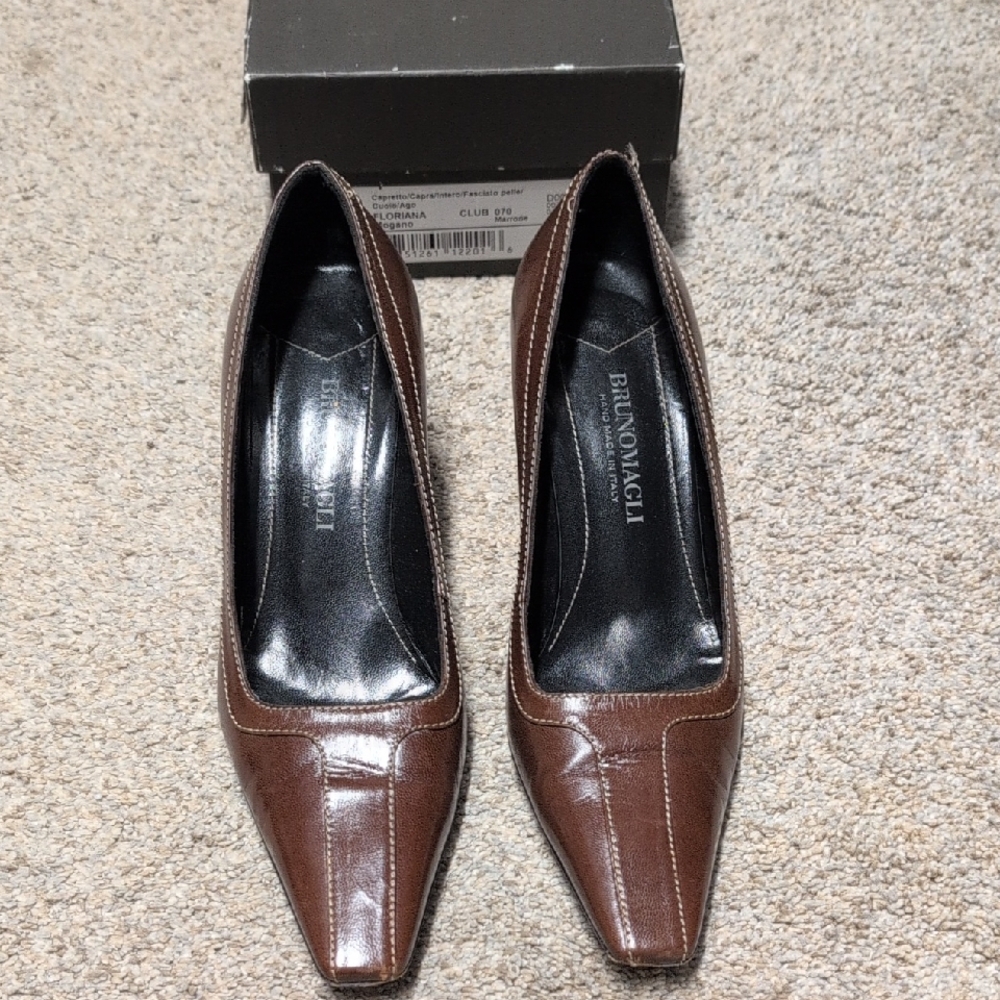 Bruno Magli Women's Cognac  Leather Heels